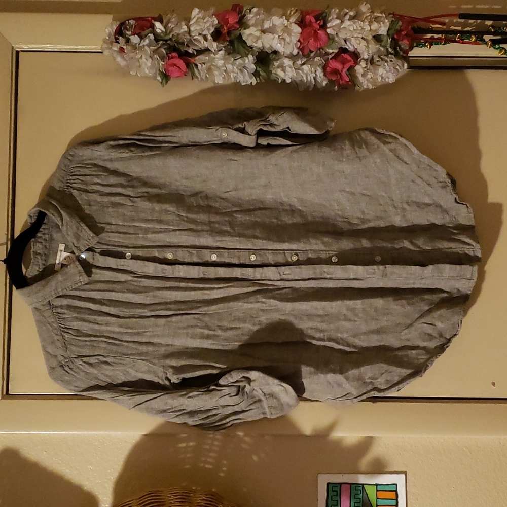 Westbound XL Linen Olive Green Shirt